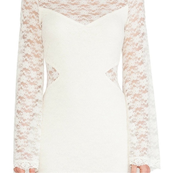 NWT FREE PEOPLE Lovely in Lace Bodycon Dress Cream - M - Picture 2 of 10